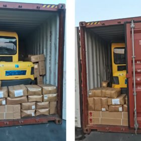 3.5 tons excavator has been successfully packed.